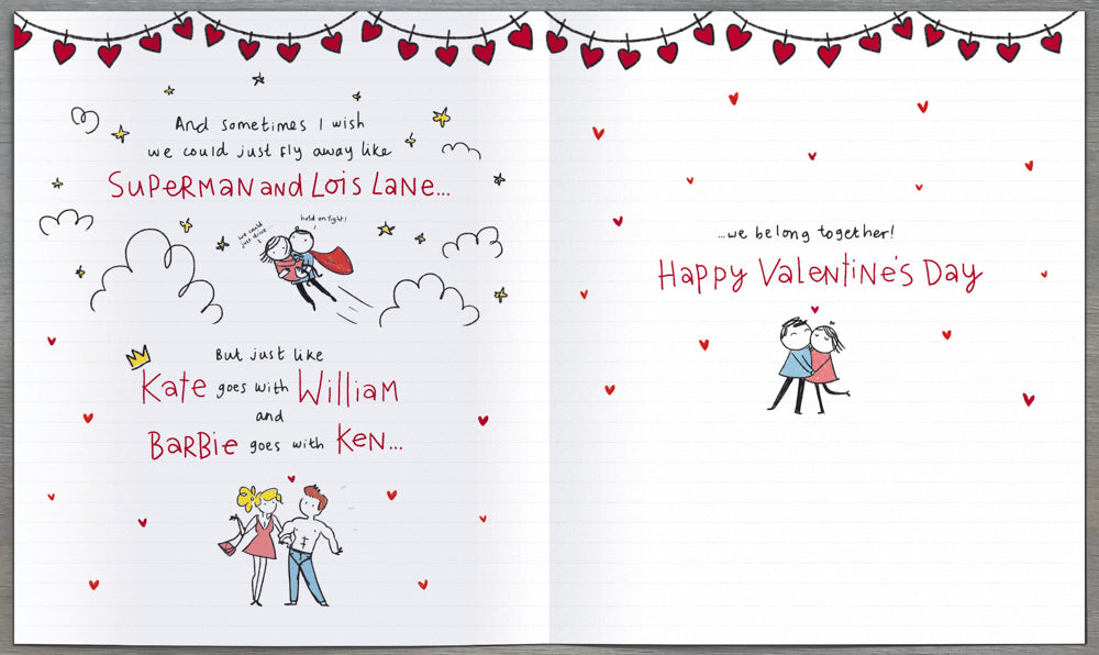 Husband Valentines Day Card - Famous Couple David Victoria
