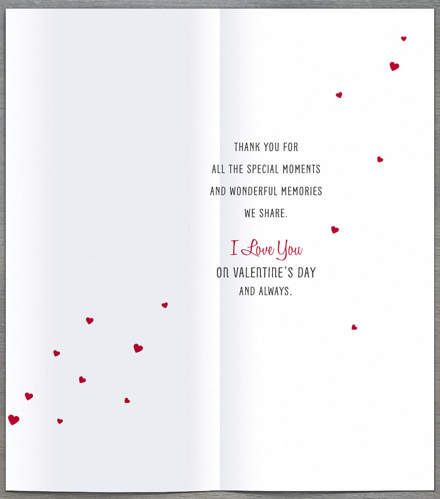 Husband Valentines Day Card - Bouquet Of Hearts Letter