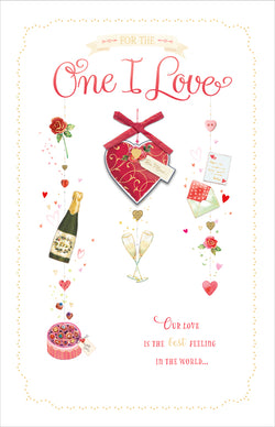 One I Love Valentines Day Card - Our Love Is The Best Feeling