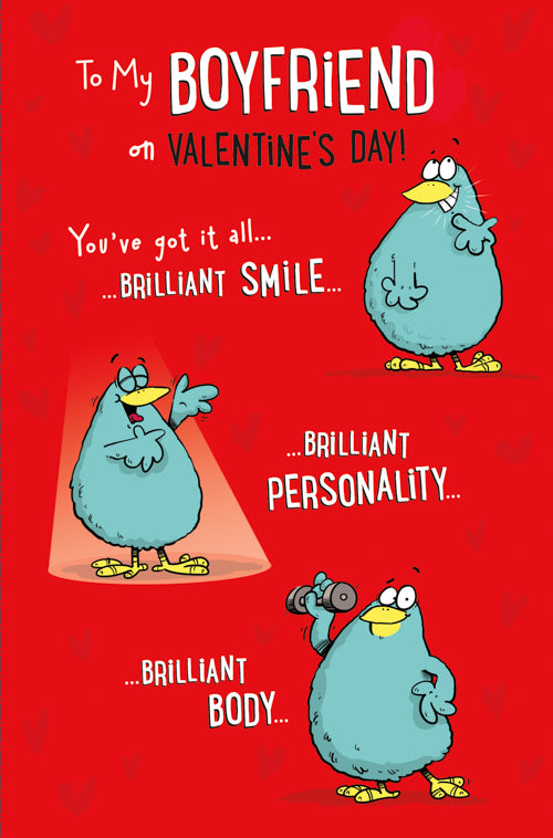 Boyfriend Valentines Day Card - Smile Personality Body