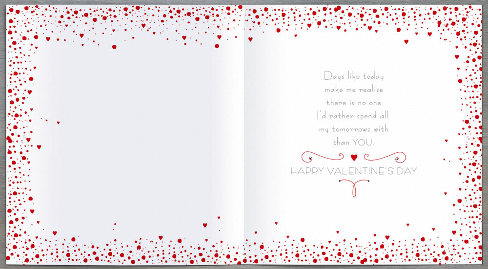Fiance Valentines Day Card - Decorated Heart Little Confetti Heart