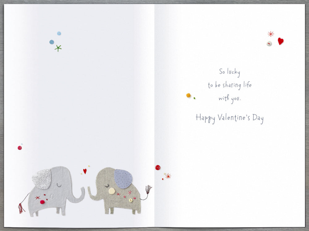 Husband Valentines Day Card - Tons Of Love Floral Heart Wreath