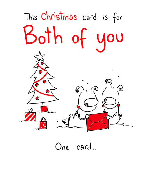 Both Of You Christmas Card