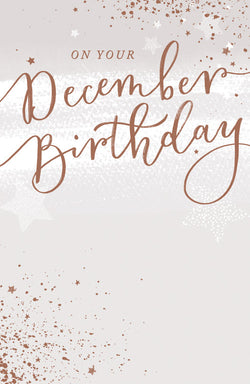 December Birthday Christmas Card 