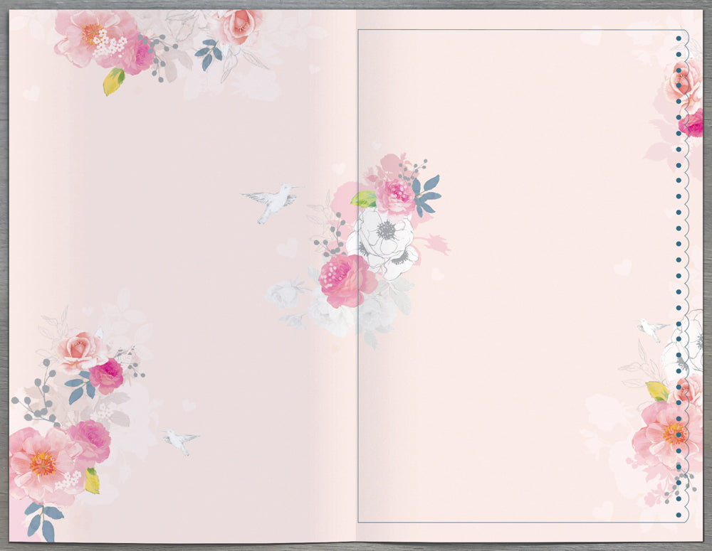 Mum Mothers Day Card - Thank You / Floral Heart