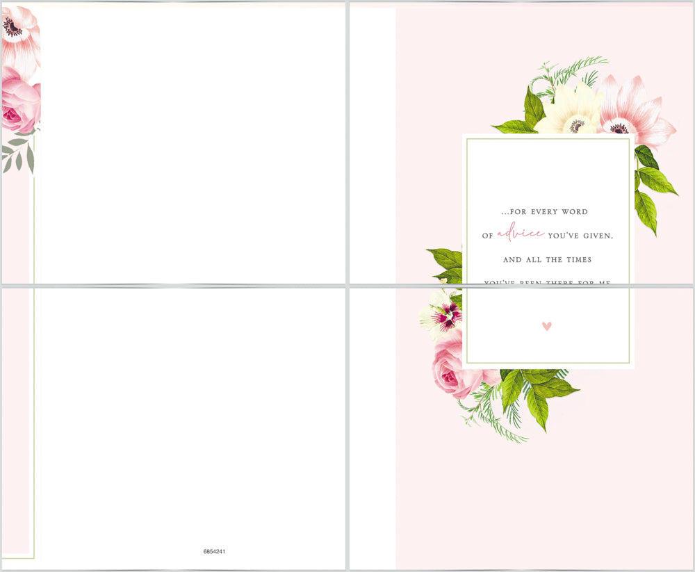 Mum Mothers Day Card - Bottle Covered in Flowers & Ribbon