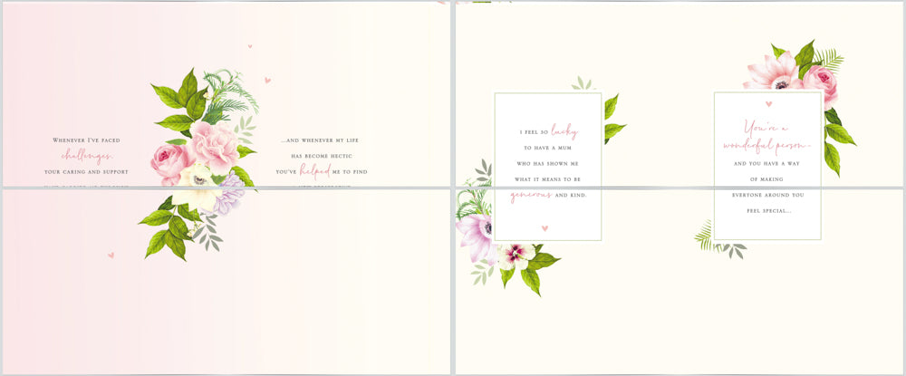 Mum Mothers Day Card - Bottle Covered in Flowers & Ribbon