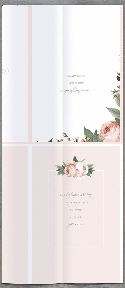 Someone Special Mothers Day card - Flowers On Grey Background