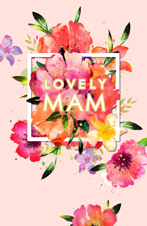 Mum Mothers Day Card - Square with Flower / Lovely Mum