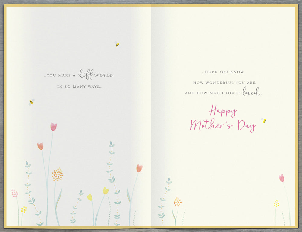 Thinking Of You Mothers Day Card - Caring Always / Three Butterflies