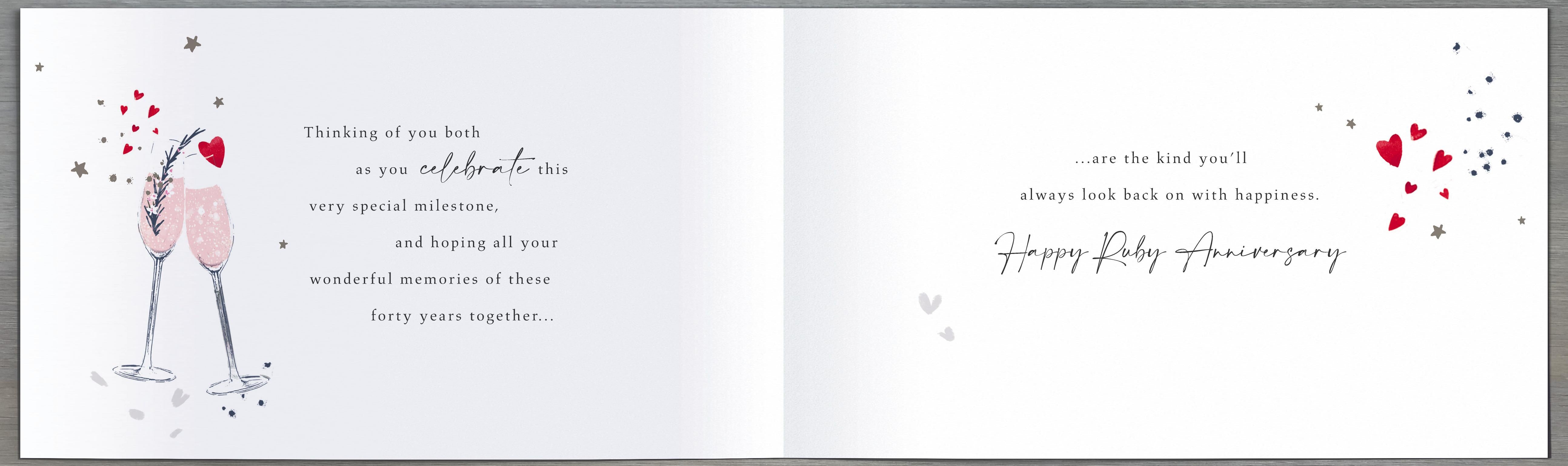 Anniversary Card - 40th Anniversary