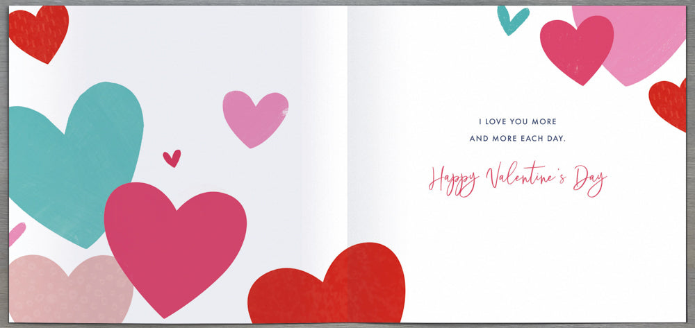 Wife Valentines Day Card - Multicolor Shapes Heart