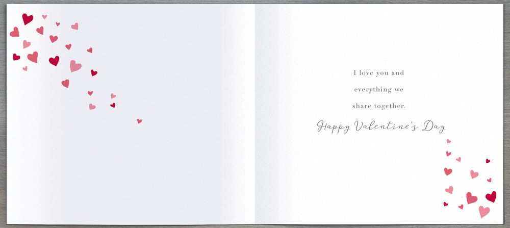 Wife Valentines Day Card - Flower Bunch Bouquet