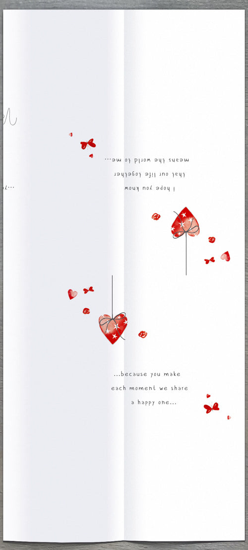 Wife Valentines Day Card - Strawberry Heart Gift