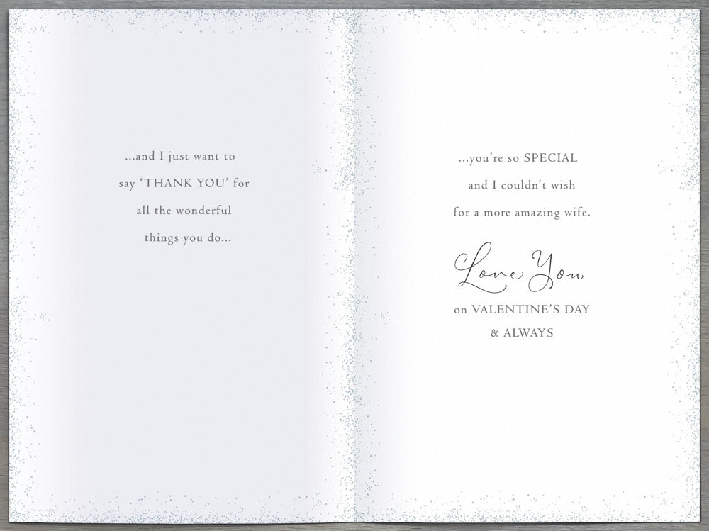 Wife Valentines Day Card - Love You Much Forever Petals