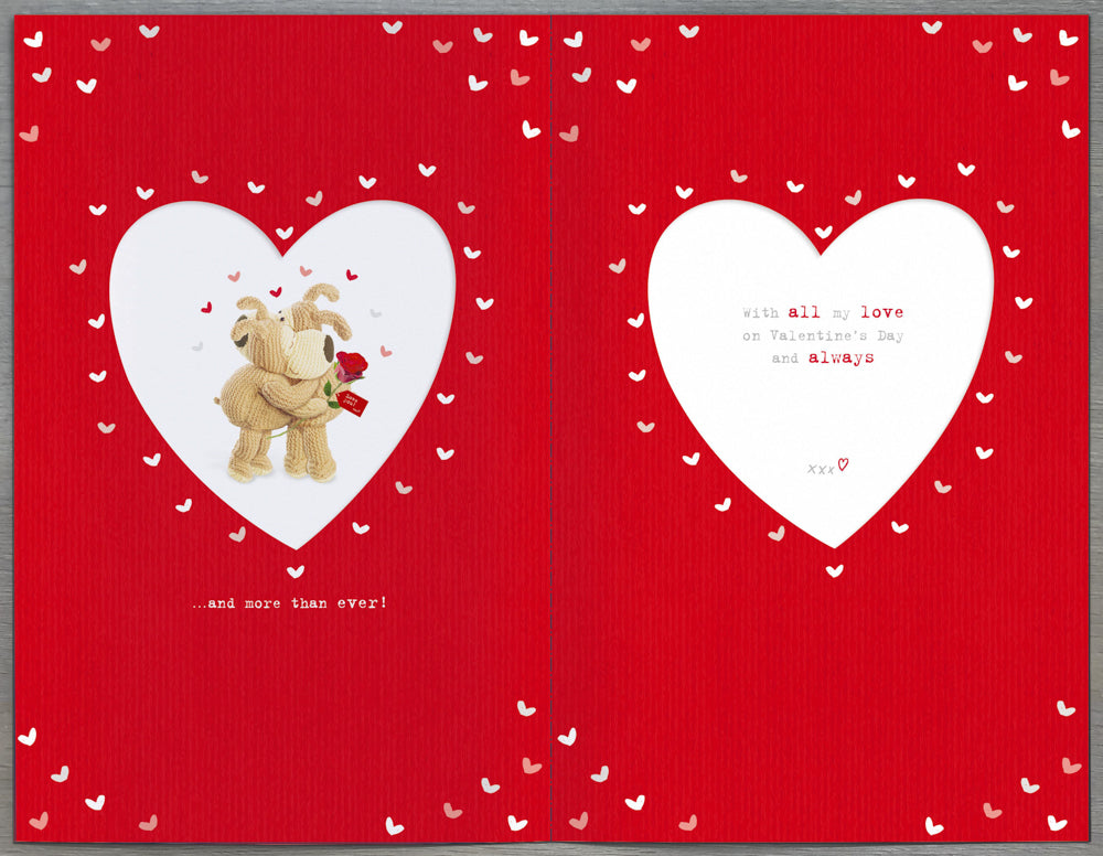 Fiancee Valentines Day Card - Huge Rose Gorgeous String