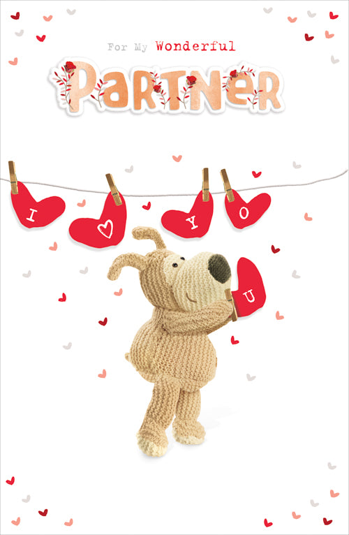 Partner Valentines Day Card - I Heart Y O U