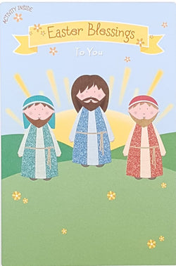 Easter Card - Easter Blessings / Jesus & Company Standing By Sunrise