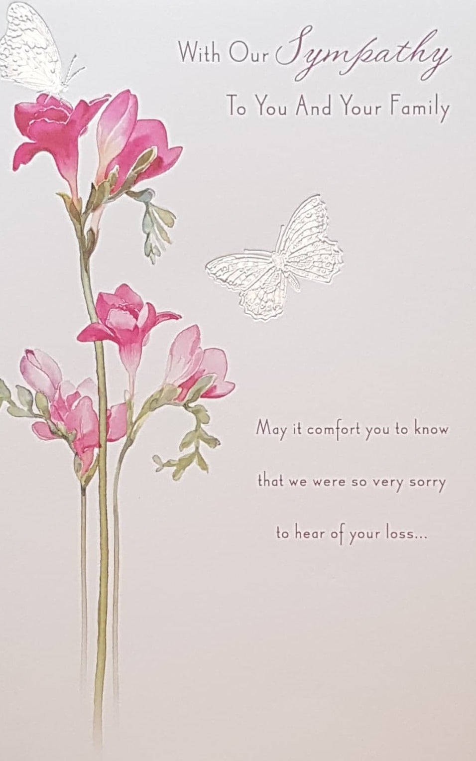 Sympathy Card - May It Comfort You To Know...& White Butterflies