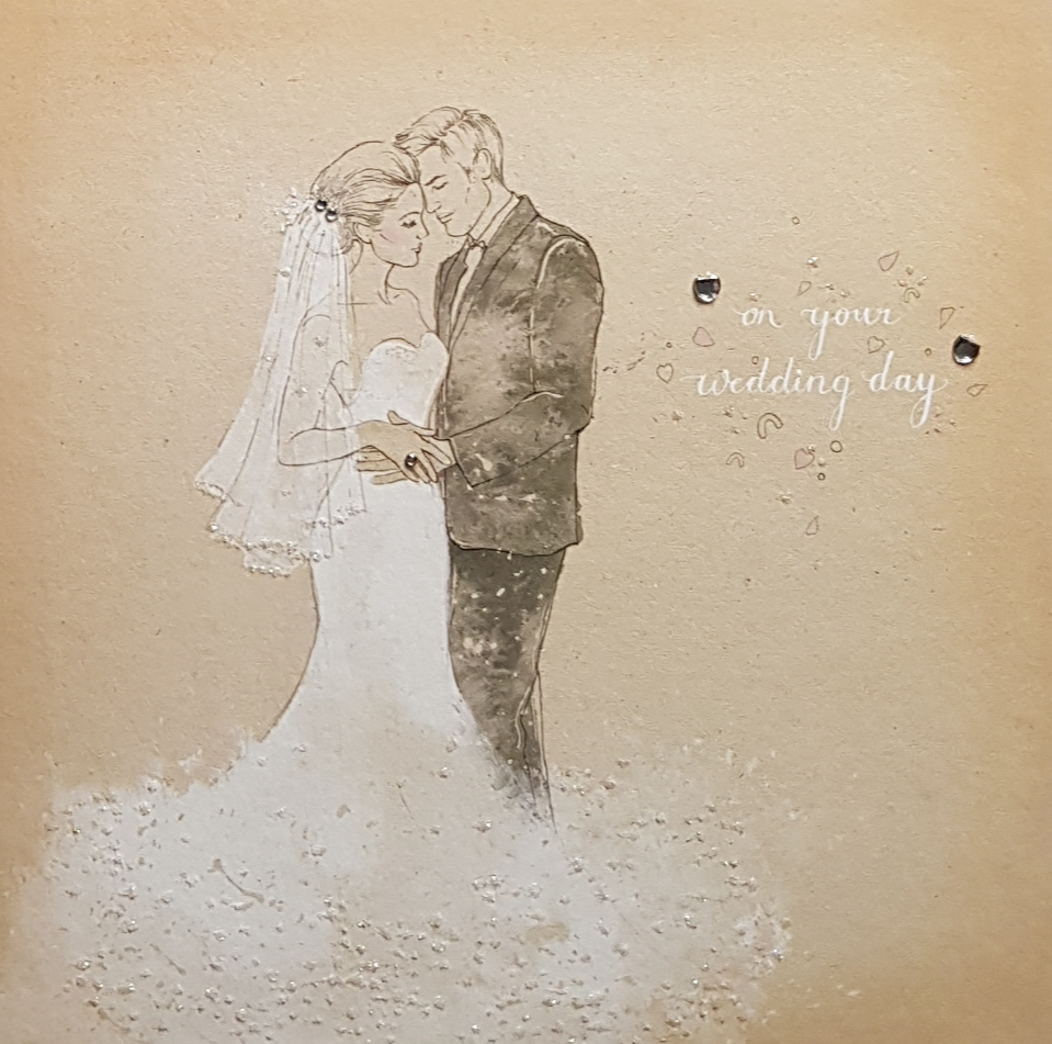 Wedding Card - Bride & Groom Slow Dancing