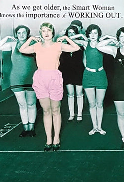 Birthday Card - Humour / Ladies Doing Some Exercises