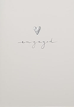 Engagement Card - A Small Shiny Silver Heart