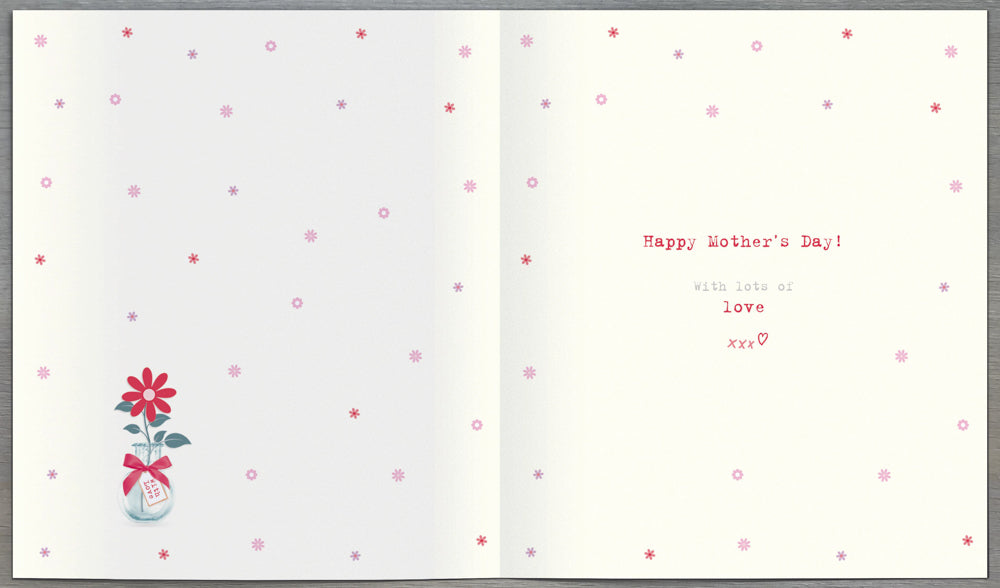 Stepmum Mothers Day Card - With Blue Love Letter