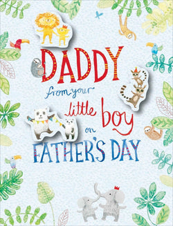 Fathers Day Card - Daddy From Son / Animals In A Jungle
