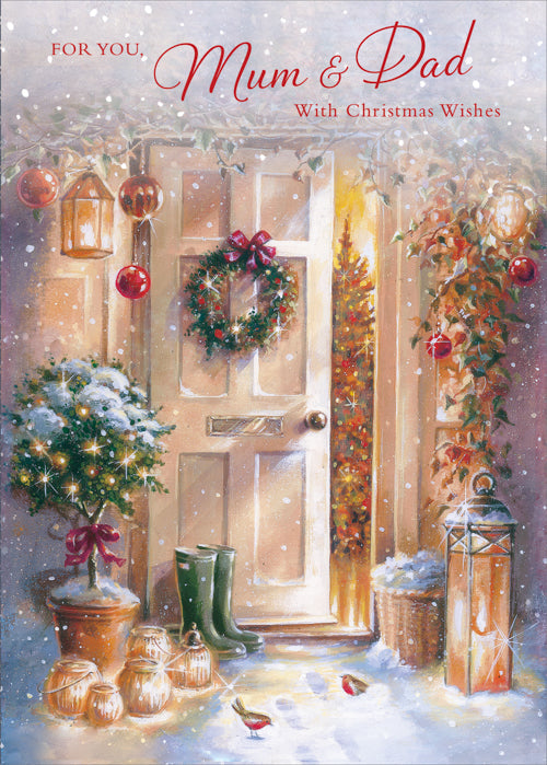 Mum And Dad Christmas Card