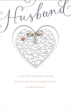 Husband Valentines Day Card - Best Friends Count Each Other