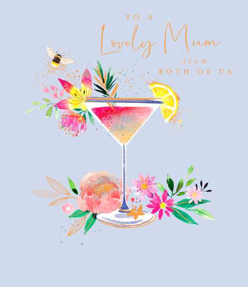 Mum From Both Of Us Mothers Day Card - Cocktail Lemon Wedge