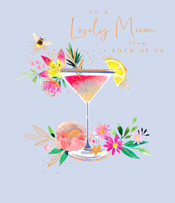 Mum From Both Of Us Mothers Day Card - Cocktail Lemon Wedge