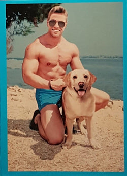 Birthday Card - Humour / A Handsome Man With A Dog