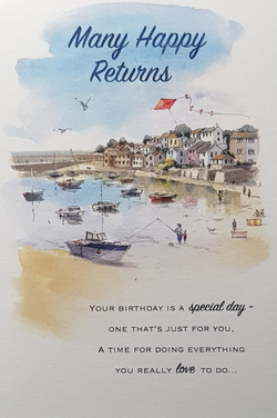 Birthday Card - General / Many Happy Returns & A Bay