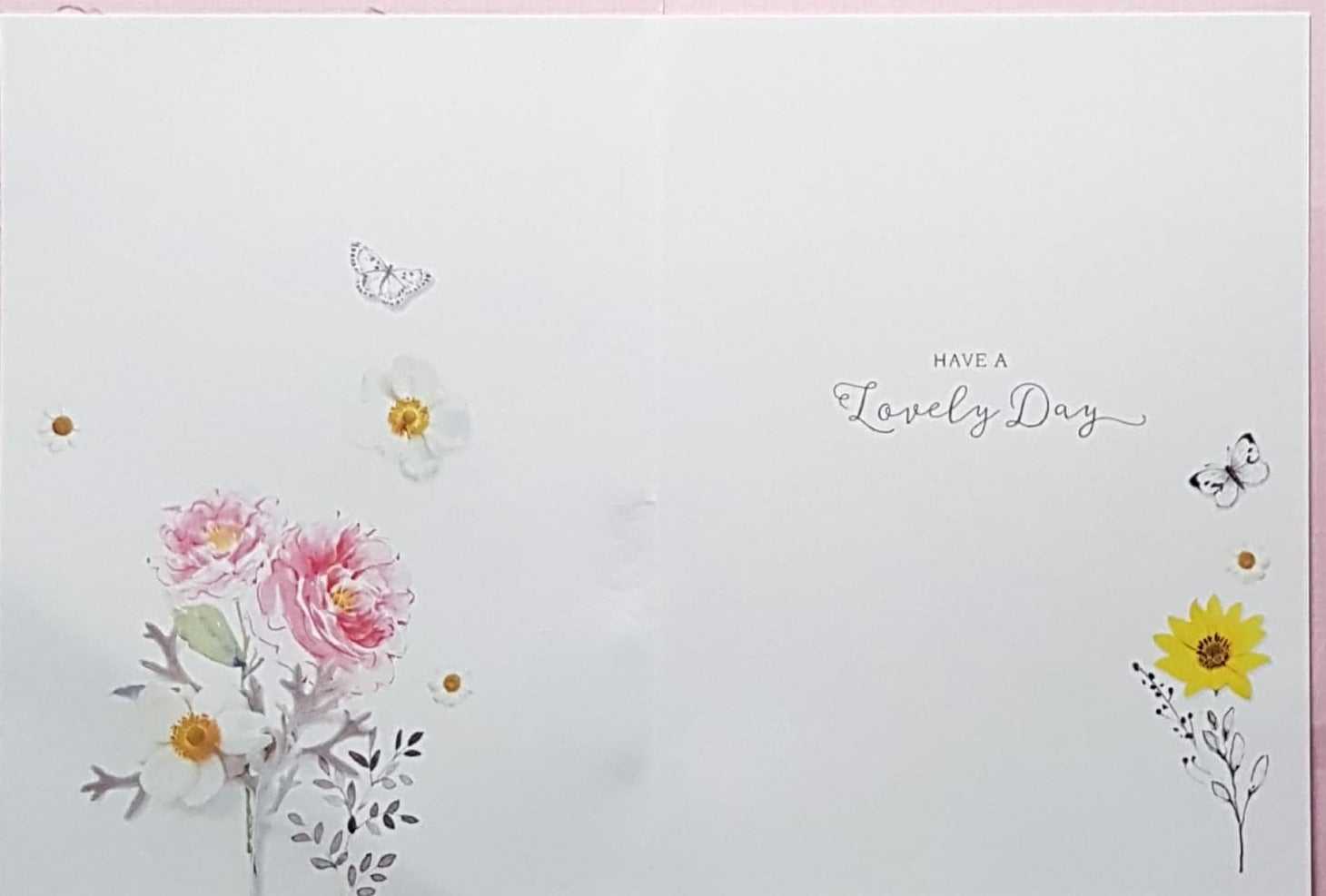 Birthday Card - On Your Birthday / Colourful Floral Border