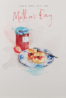 Just For You Mothers Day Card -  Strawberry Jam & Scones