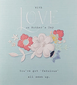 General Mothers Day Card - A Lovely Floral Motive On A Green Front