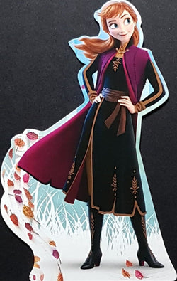 Blank Card - A Beautiful Girl In Red Hair & Autumn Leaves (Shaped)