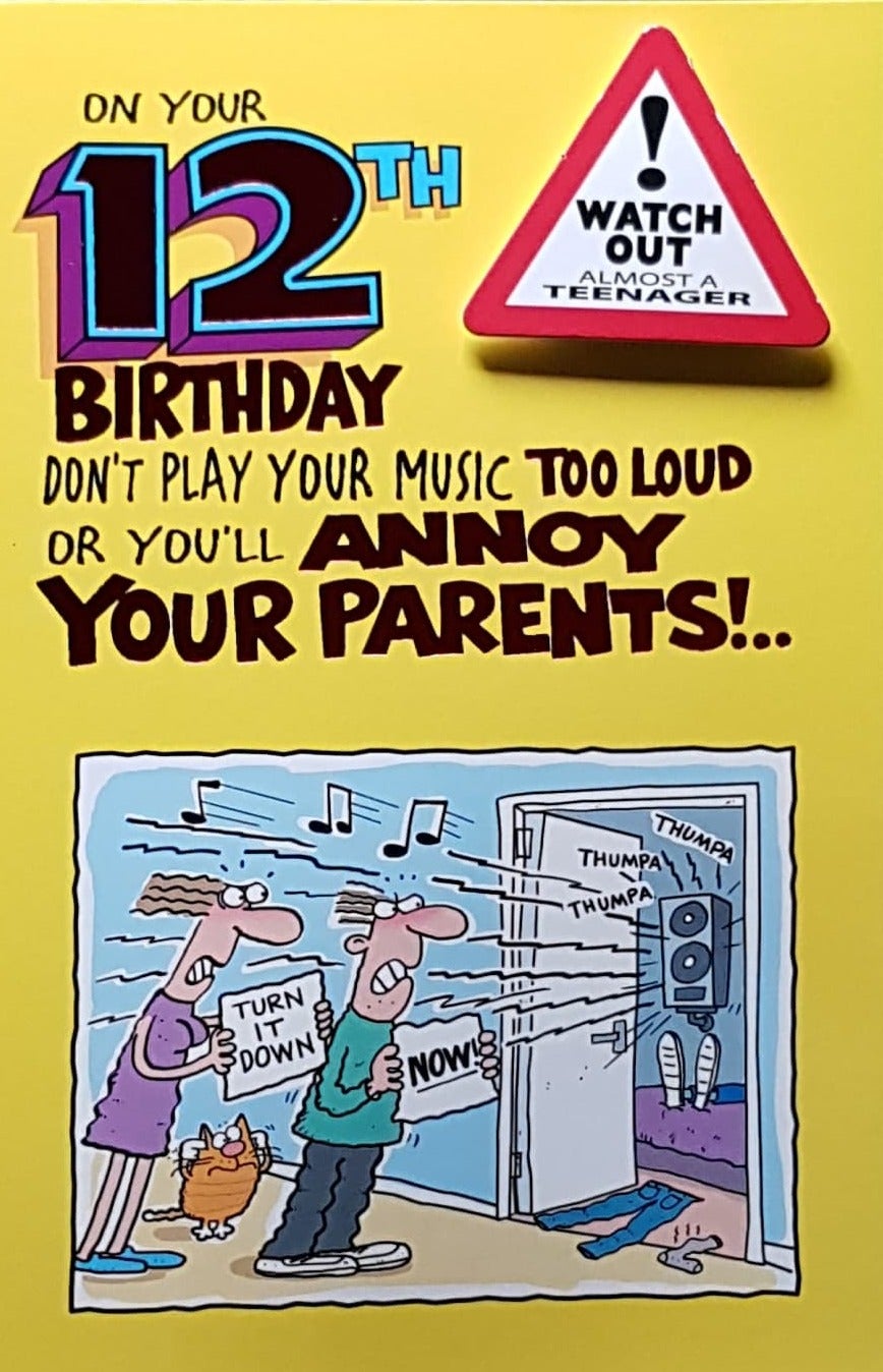 Age 12 Birthday Card - 