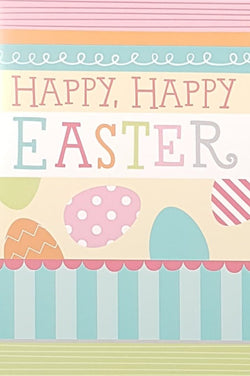 Easter Card - Happy Easter / Eggs With Colourful Patterns