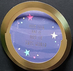 Blank Card - Hope Your Day Is Out Of This World & A Planet & Stars