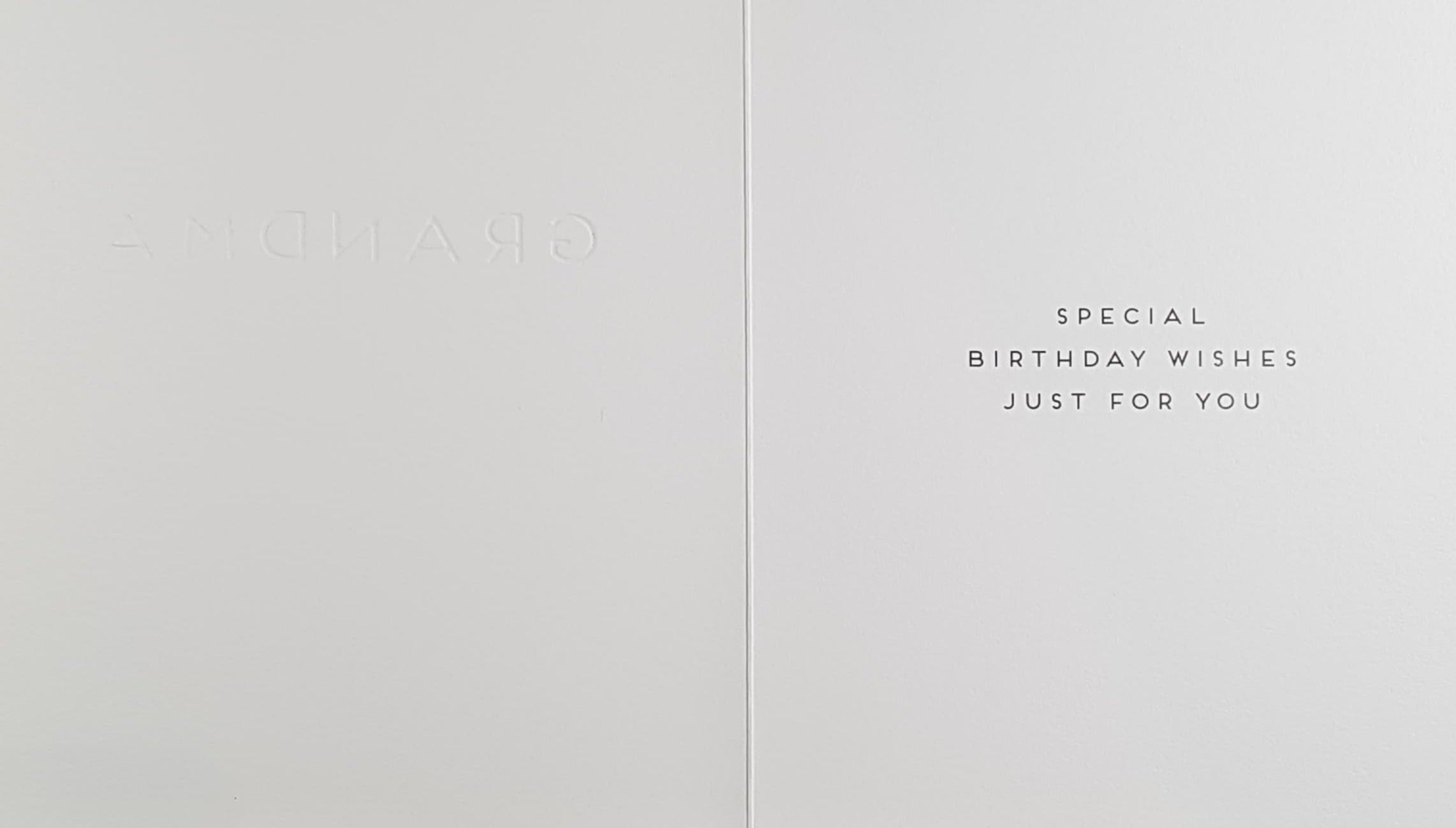 Birthday Card - Grandma / Blue Flowers On A White Background