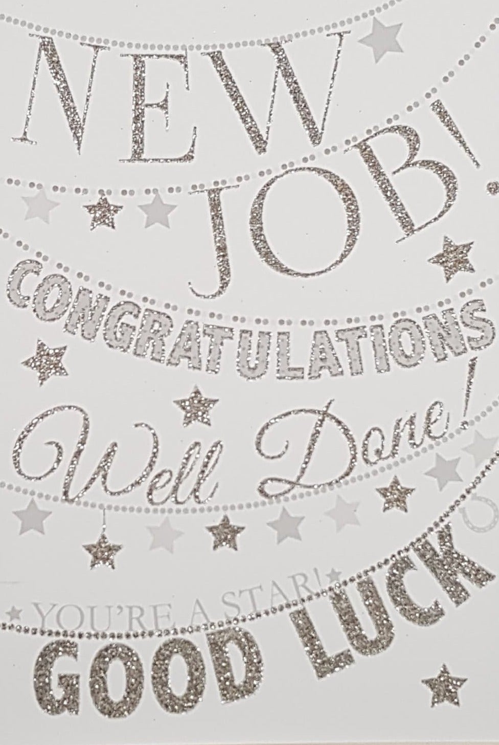 Congratulations Card - New Job / A Sparkly Font
