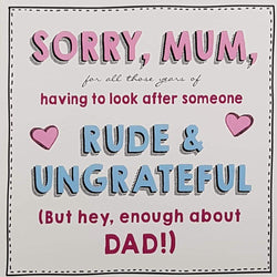 Humour Mothers Day Card - Mum Having To Look After Someone