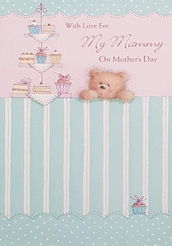 Mammy Mothers Day Card - Cute Bear & With Love