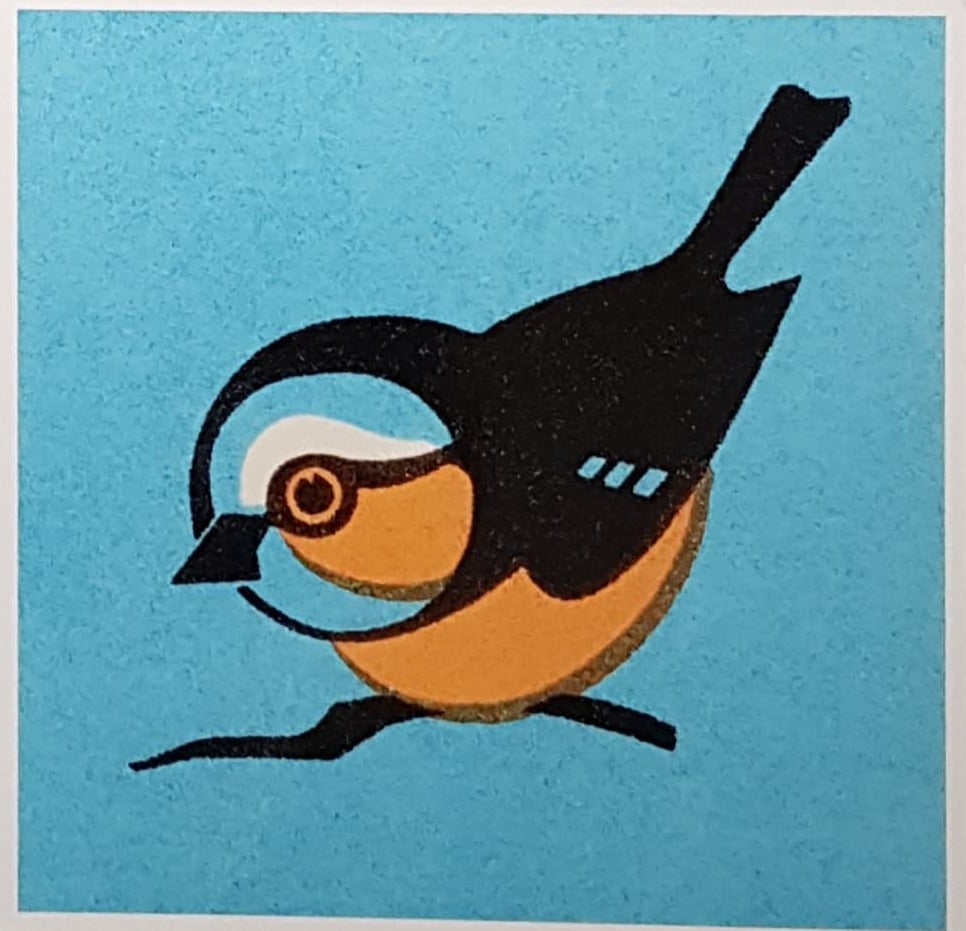 Blank Card - A Bird On Light Blue Background