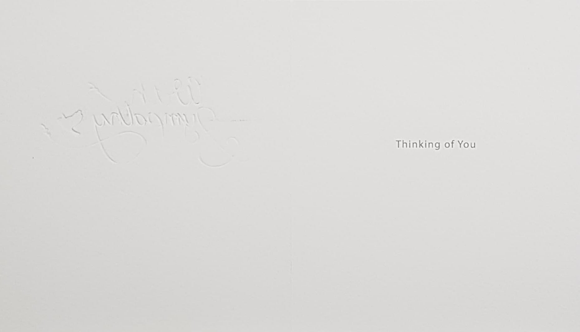 Sympathy Card - A Shiny Gold Font & A Dove