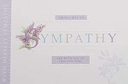 Sympathy Card - A Purple Floral Decoration