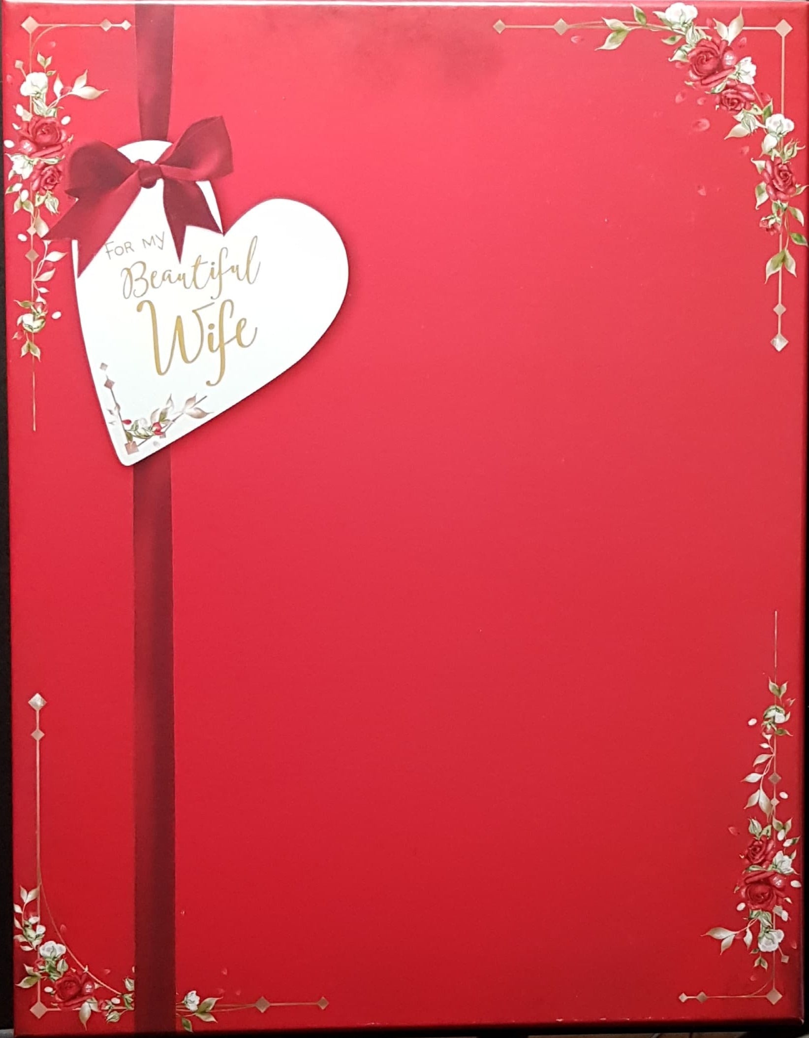 Birthday Card - Wife / To My Beautiful Wife...& Ruby Hearts (A Card In A Box)