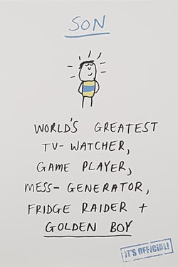 Birthday Card - Son / 'World's Greatest TV Watcher...'